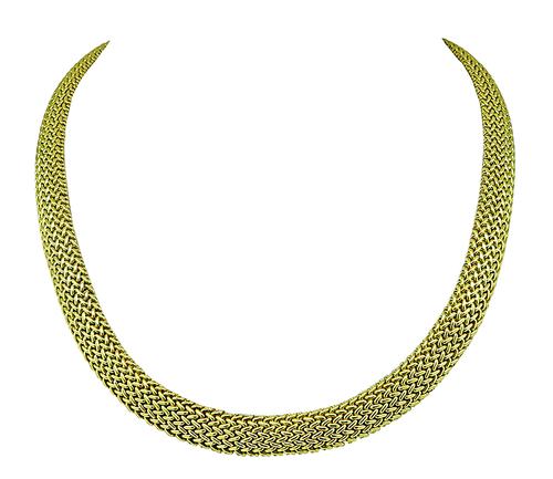 18k Yellow Gold Weave Necklace by Tiffany & Co.