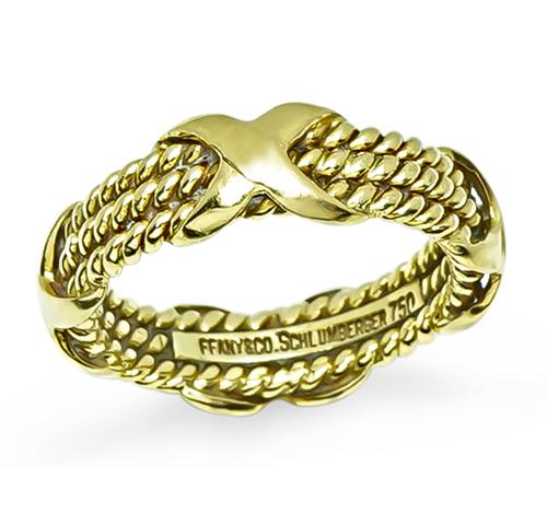 18k Yellow Gold Schlumberger Ring by Tiffany & Co