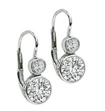 Estate GIA Certified 1.68ct Diamond Earrings