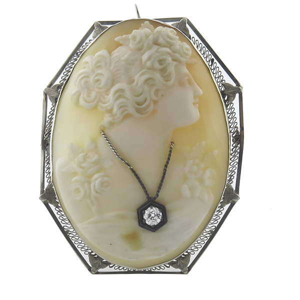 14k yellow gold cameo pi 1