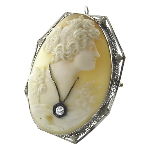 14k yellow gold cameo pi 1