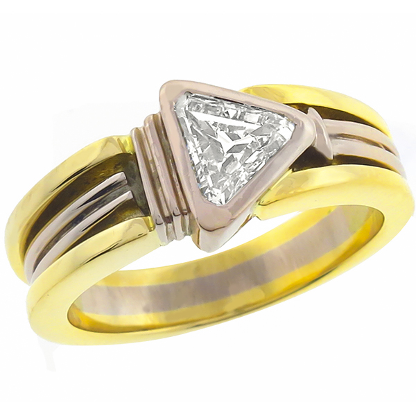 14k pink and yellow  gold diamond ring 1