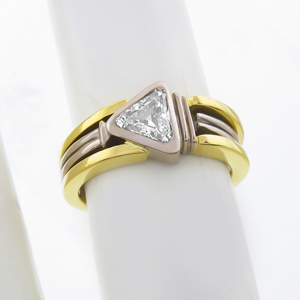 14k pink and yellow  gold diamond ring 1