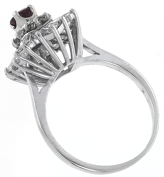 0.40ct ruby 1.50ct diamond ballerina ring photo 1