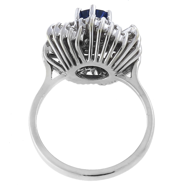  sapphire diamond 18k white gold ring 1