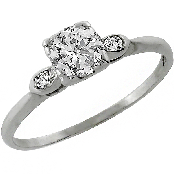 diamond 14k white gold engagement ring 1