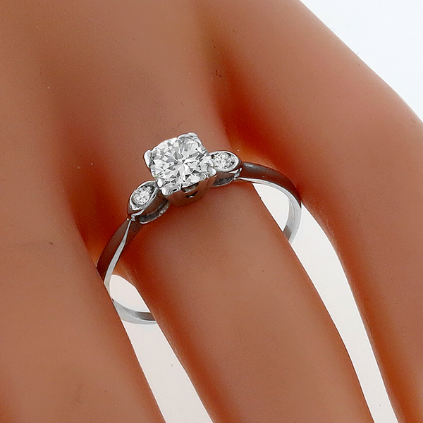 diamond 14k white gold engagement ring 1