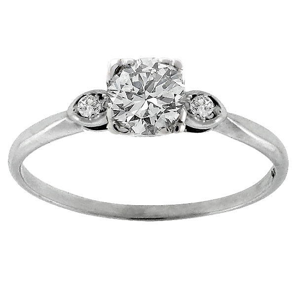 diamond 14k white gold engagement ring 1