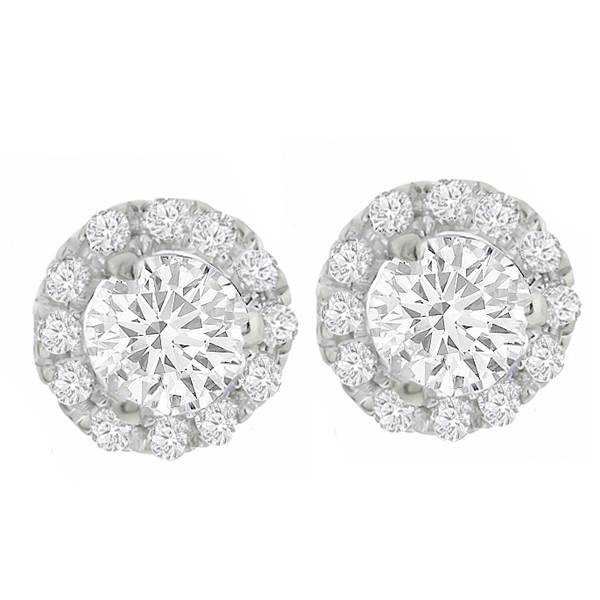 14k white gold diamond stud earrings 1