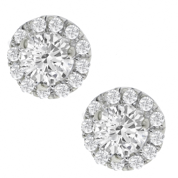 14k white gold diamond stud earrings 1