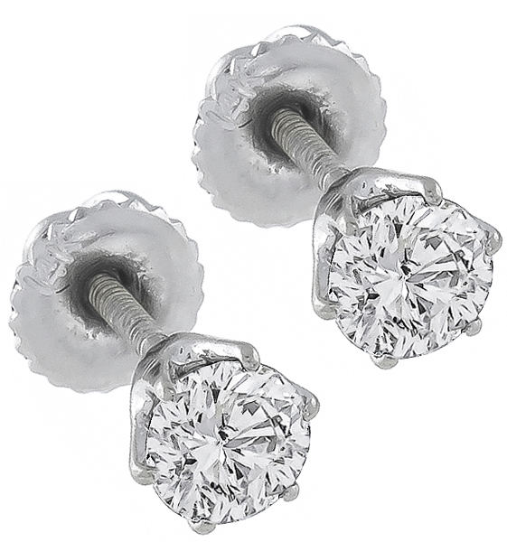 0.75ct diamond stud earrings photo 1