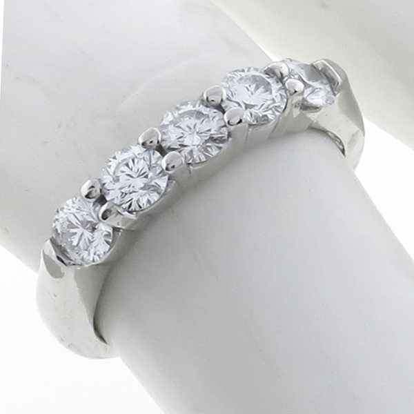 diamond platinum 18k white gold wedding band 1