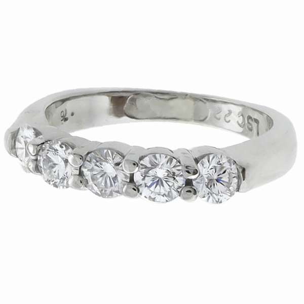 diamond platinum 18k white gold wedding band 1