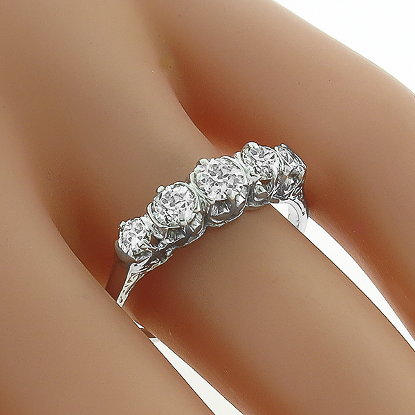  diamond platinum  ring 1