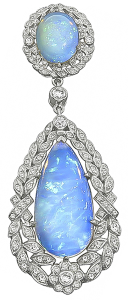 0.84ct Diamond Opal Pendant Photo 1