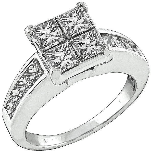 1.00ct Diamond Cluster Ring Photo 1