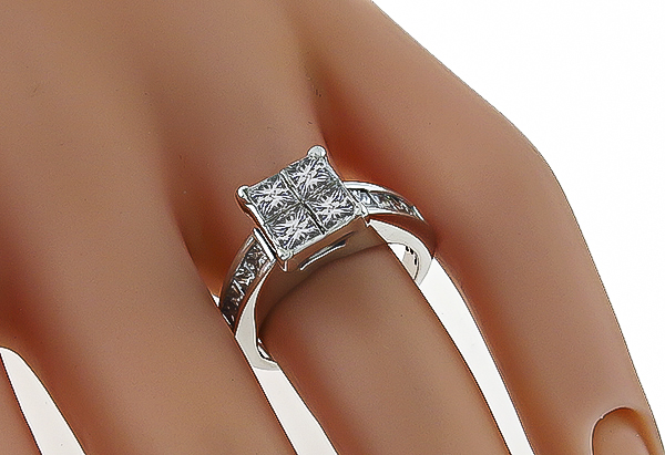 1.00ct Diamond Cluster Ring Photo 1