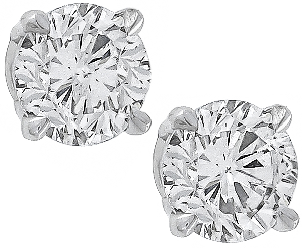 1.00ct diamond stud earrings photo 1