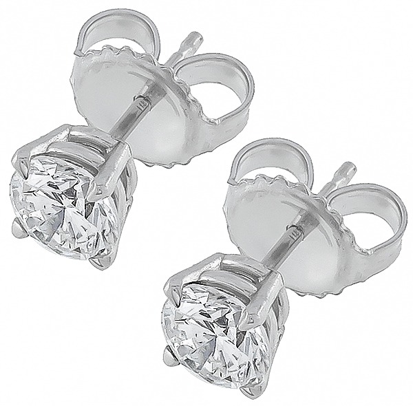 1.00ct diamond stud earrings photo 1