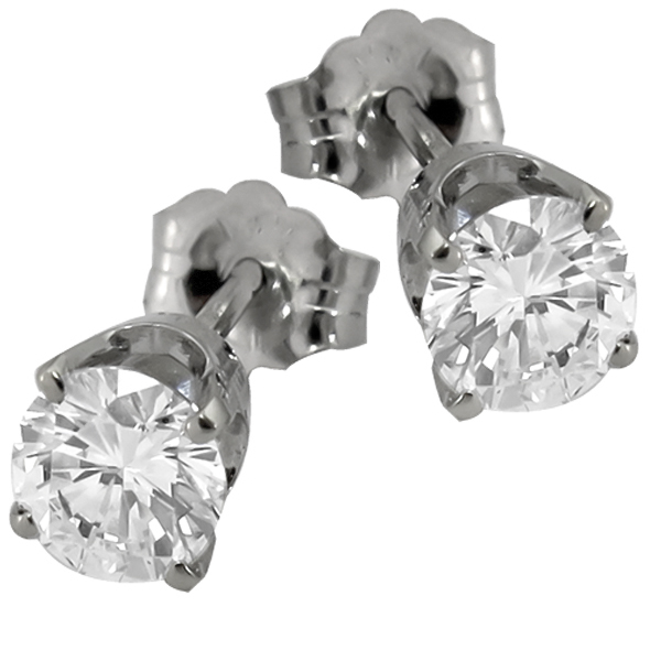 4k white gold stud earrings 1