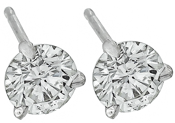 1.01ct diamond stud earrings photo 1