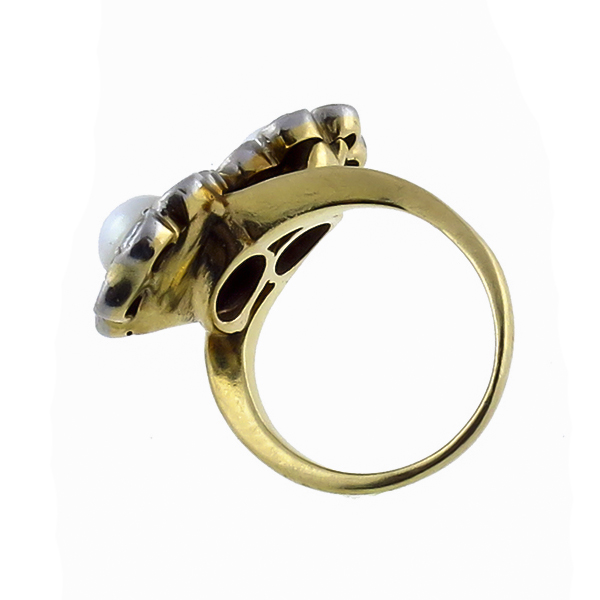  diamond 14k yellow  gold ring 1