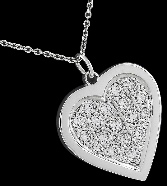 1.25ct diamond heart pendant photo 1