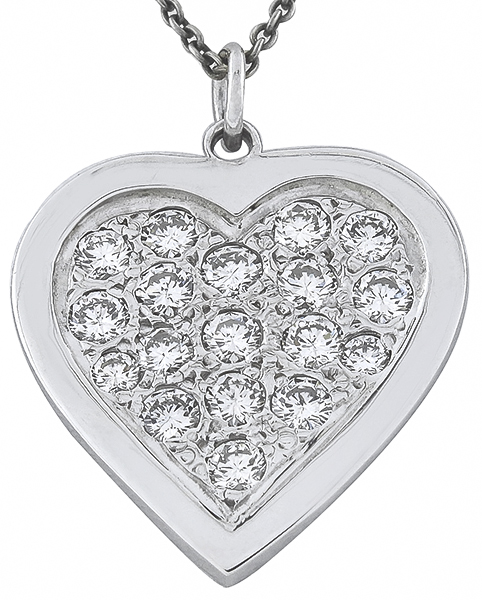 1.25ct diamond heart pendant photo 1