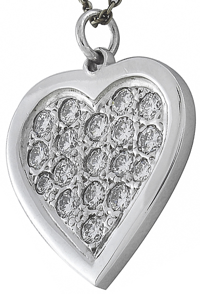 1.25ct diamond heart pendant photo 1