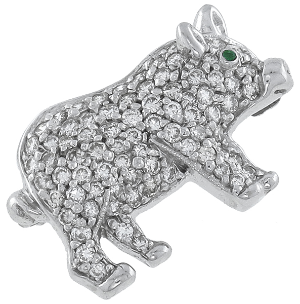 1.40ct diamond pig pin photo 1