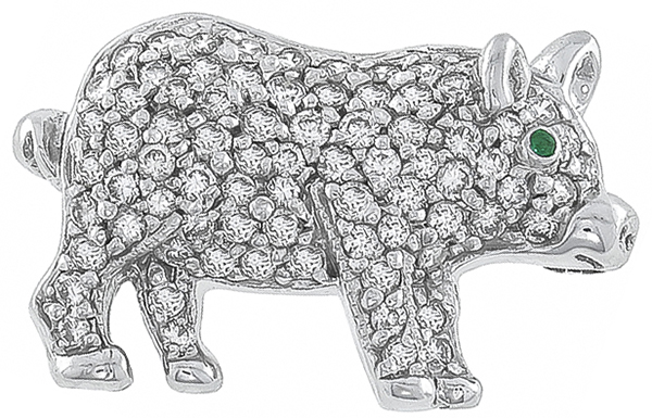 1.40ct diamond pig pin photo 1