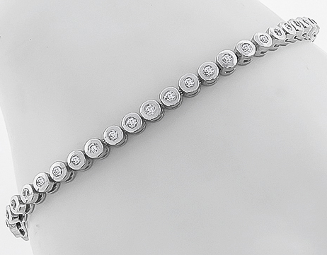 1.40ct diamond tennis bracelet photo 1