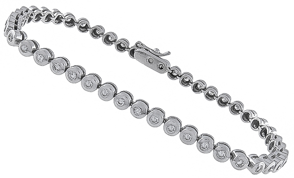 1.40ct diamond tennis bracelet photo 1