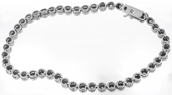 1.40ct diamond tennis bracelet photo 1