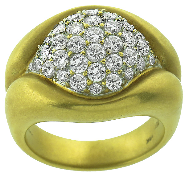 diamond 18k yellow gold ring 1