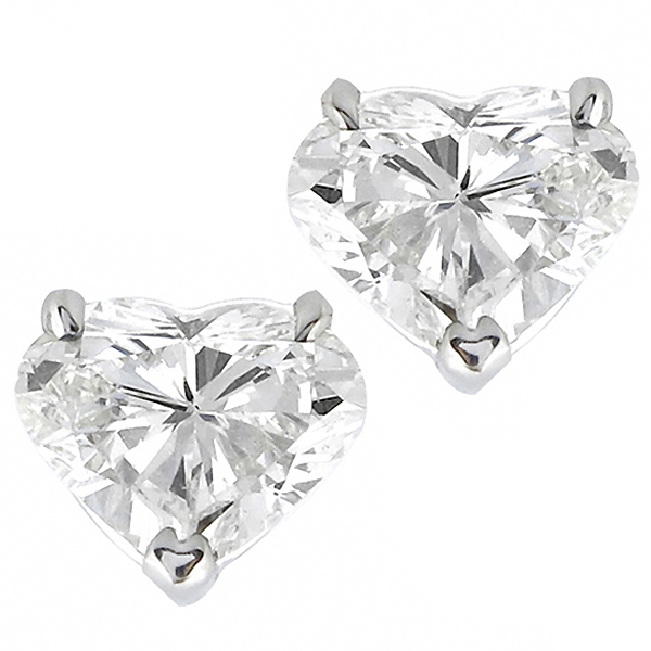 14k white gold diamond stud earrings 1