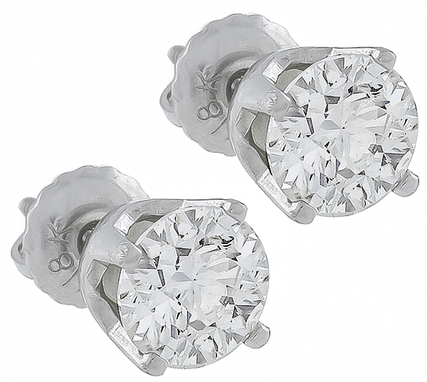 1.58ct diamond stud earrings photo 1