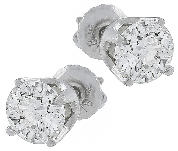 1.58ct diamond stud earrings photo 1