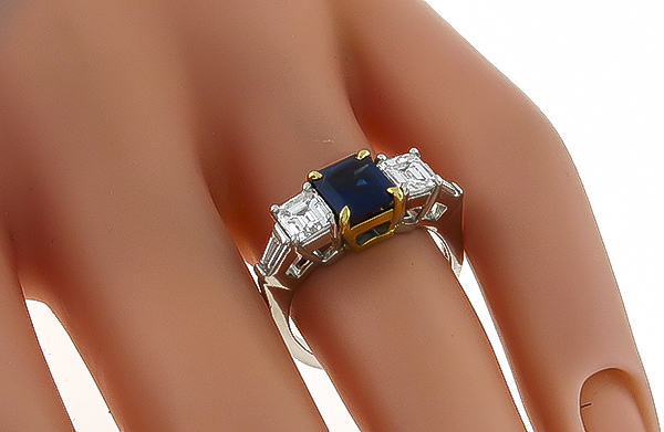 1.75ct Sapphire 1.00ct Diamond Ring Photo 1