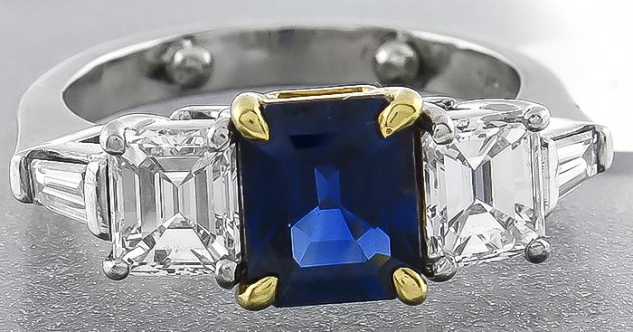 1.75ct Sapphire 1.00ct Diamond Ring Photo 1