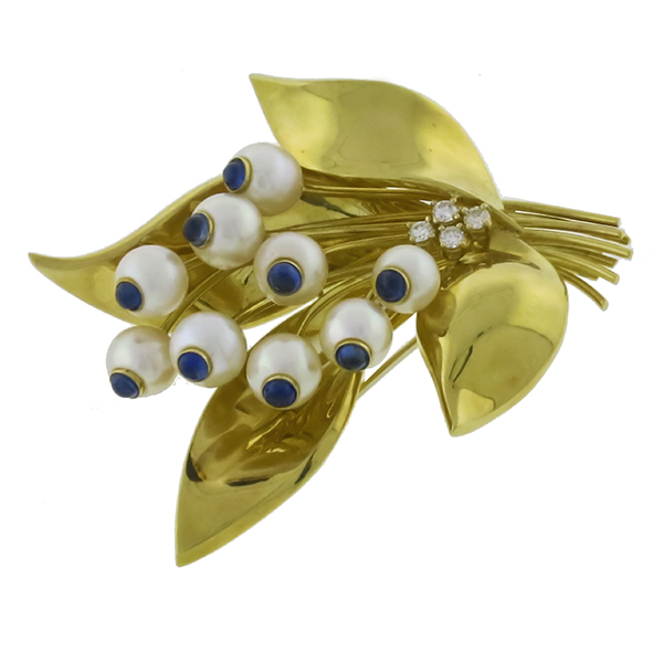 charming 18k yellow gold pin 1