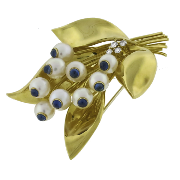 charming 18k yellow gold pin 1