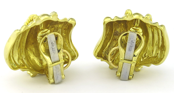 18k yellow gold earrings photo 1