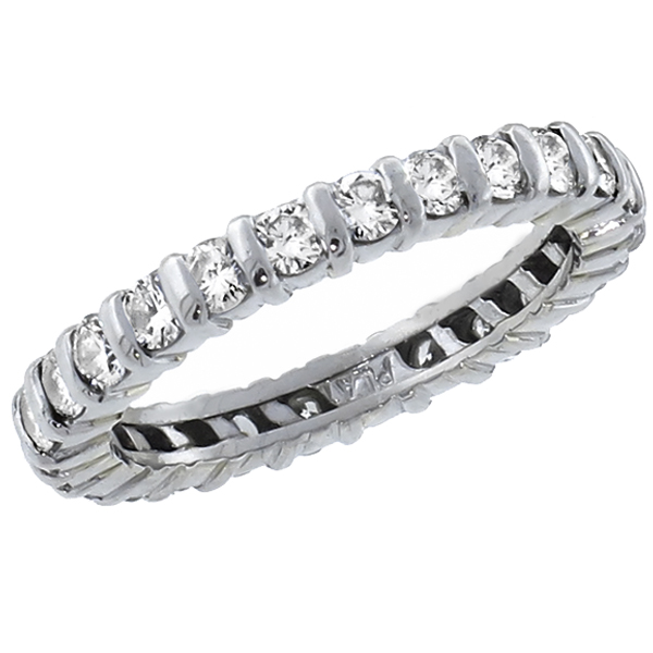 platinum   diamond eternity wedding band 1