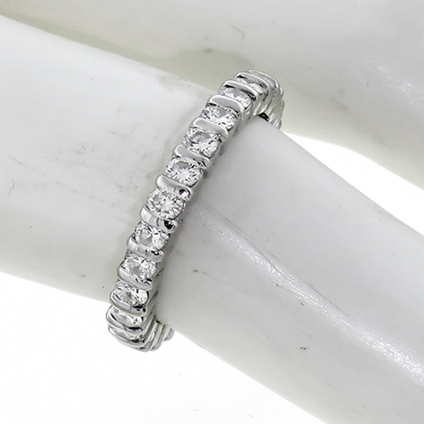 platinum   diamond eternity wedding band 1