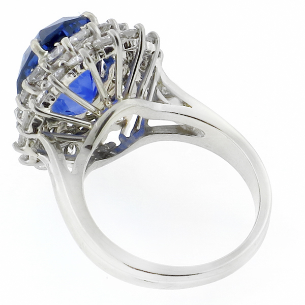  14k white gold sapphire diamond cocktail ring 1