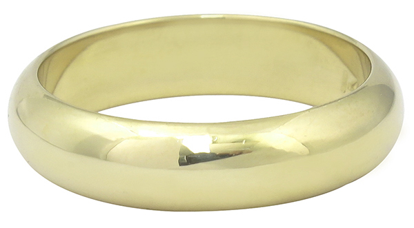 1960s 14k yellow gold wedding band 3/4 view photo