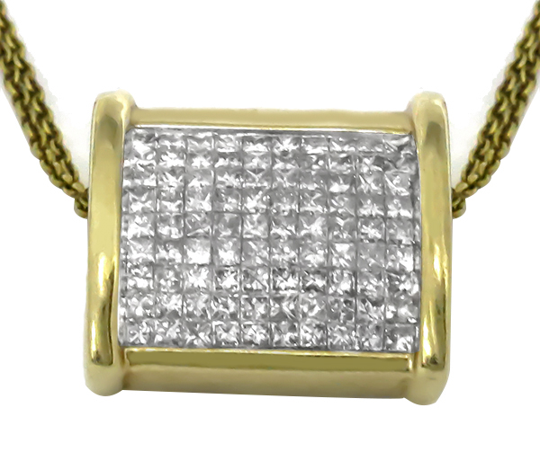 2.00ct Diamond Gold  Slide Pendant