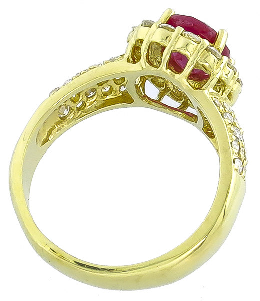 2.00ct ruby 2.00ct diamond ring photo 1