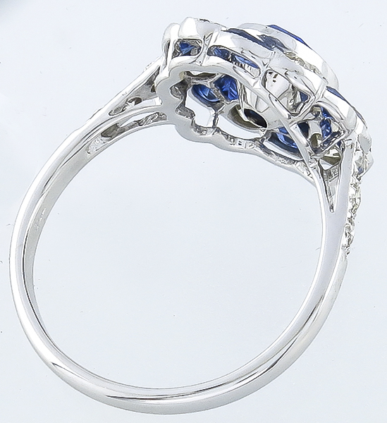 2.20ct sapphire 0.80ct diamond ring photo 1